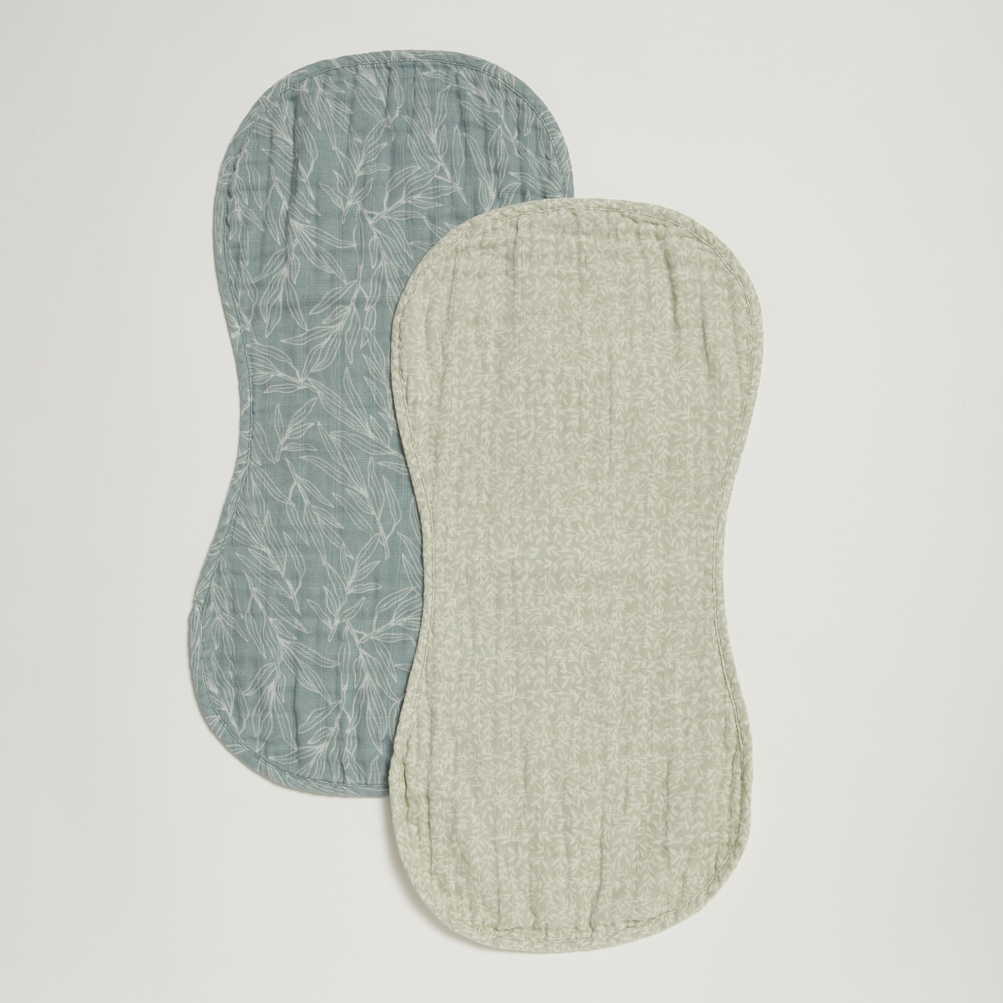 Willow / Herbal Burp Cloth Duo