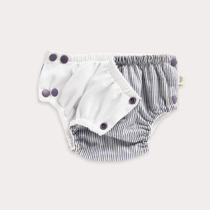 Indigo Pinstripe Swim Diaper