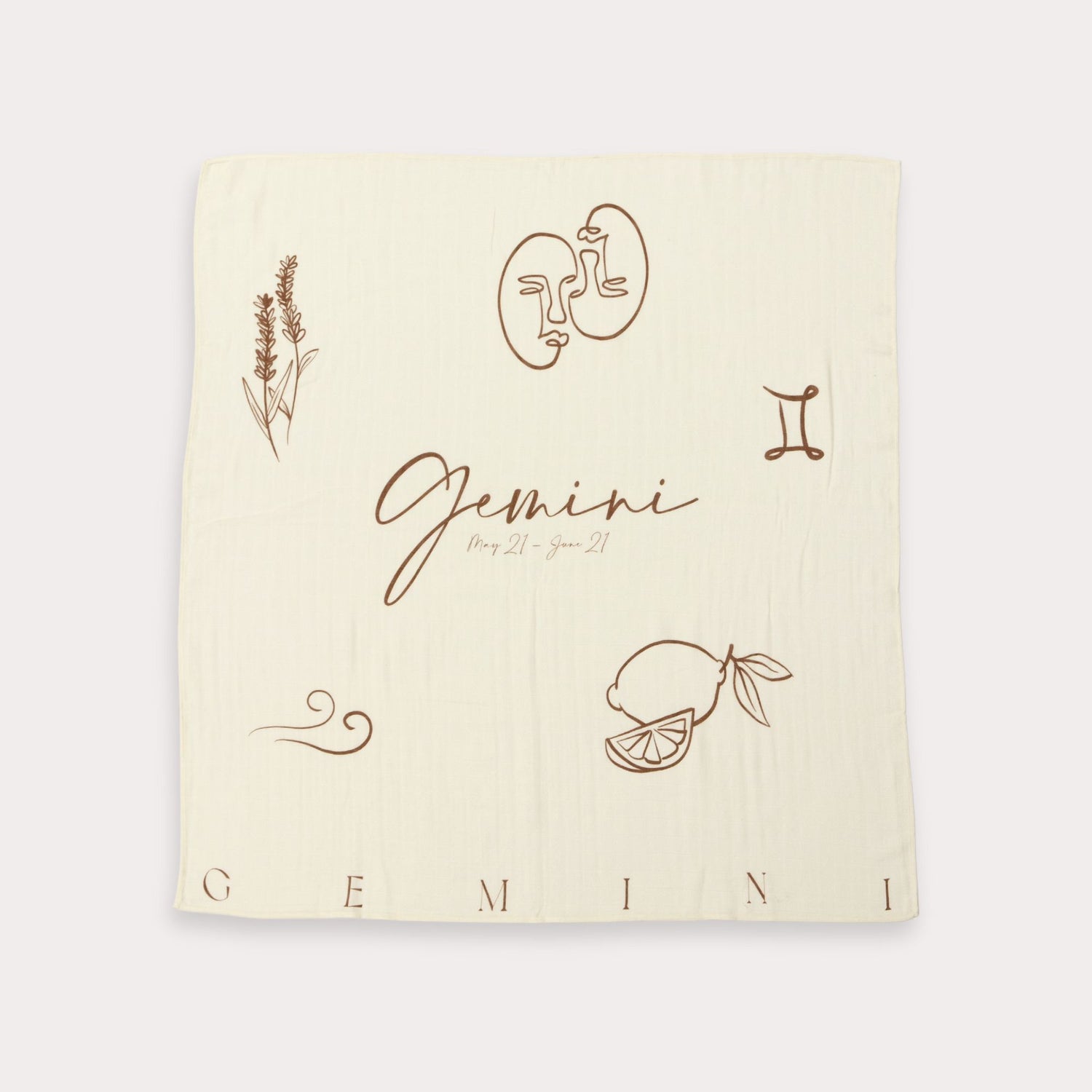 Zodiac Muslin Swaddle - Gemini