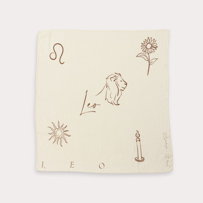 Zodiac Muslin Swaddle - Leo