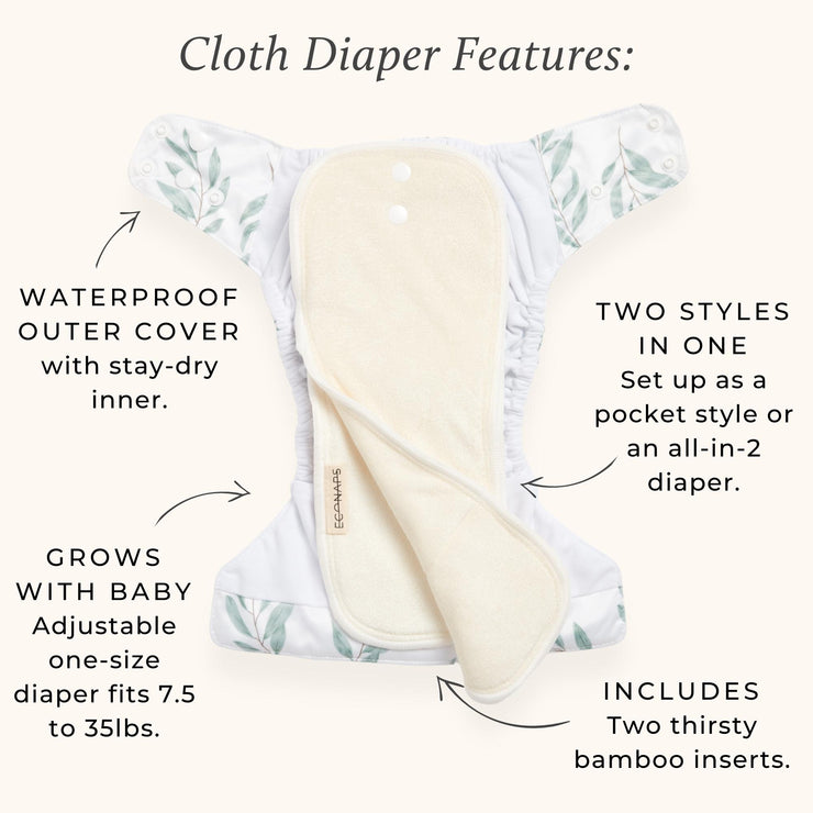 Newborn Nappy Cover - Snap - Cloth Nappies Down Under